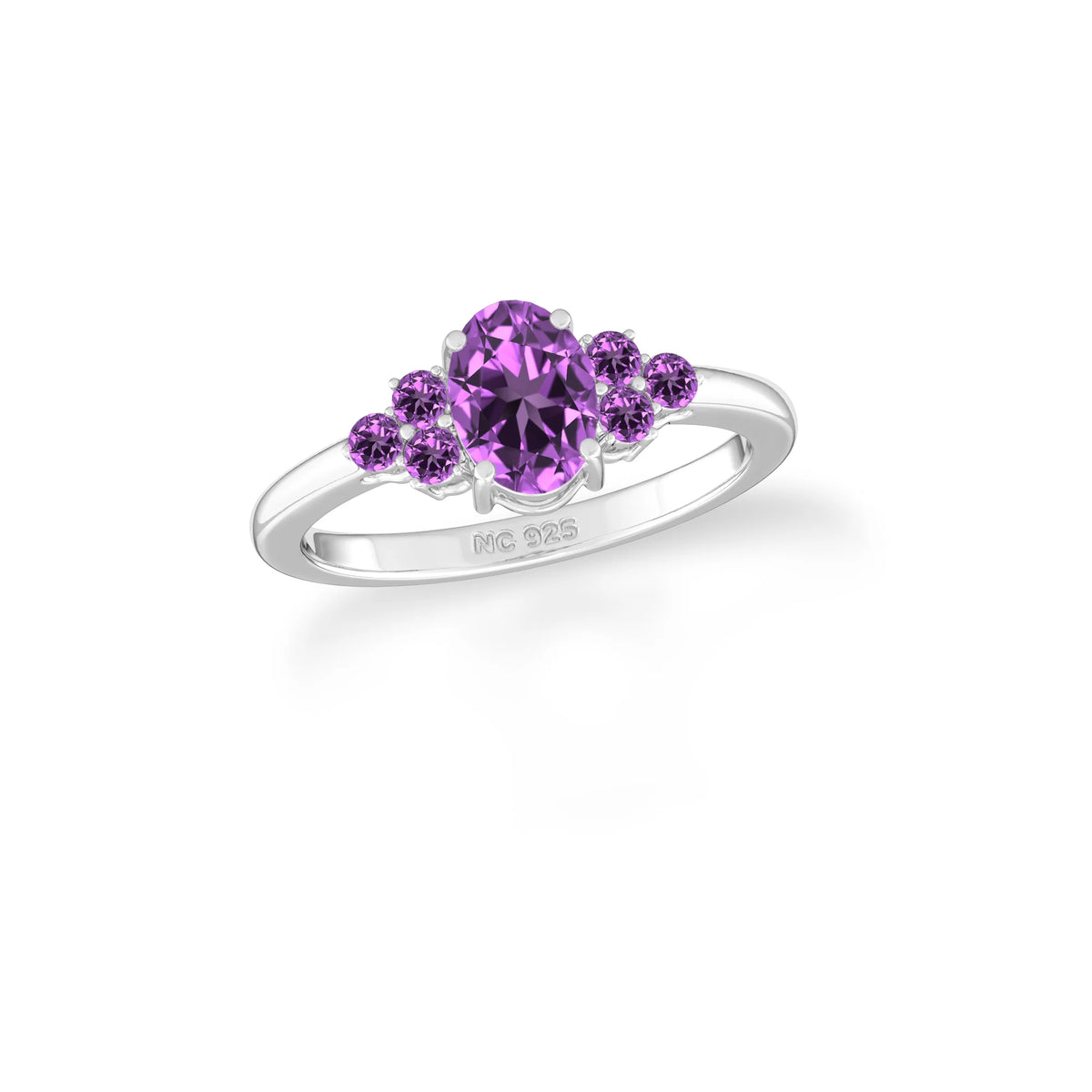 amethyst prong-set ring
