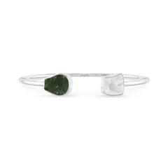moldavite herkimer twister bracelet