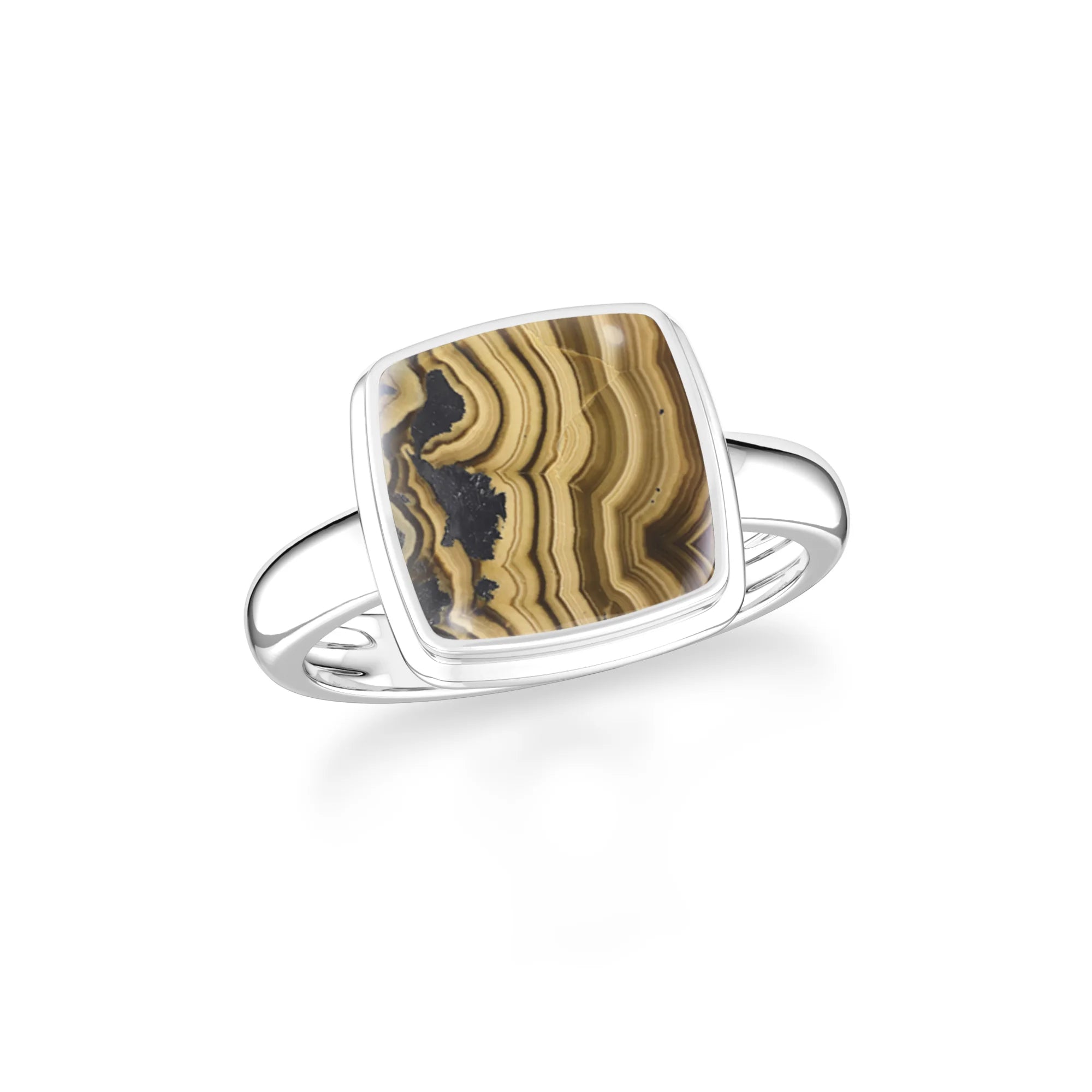 schalenblende bezel-set ring