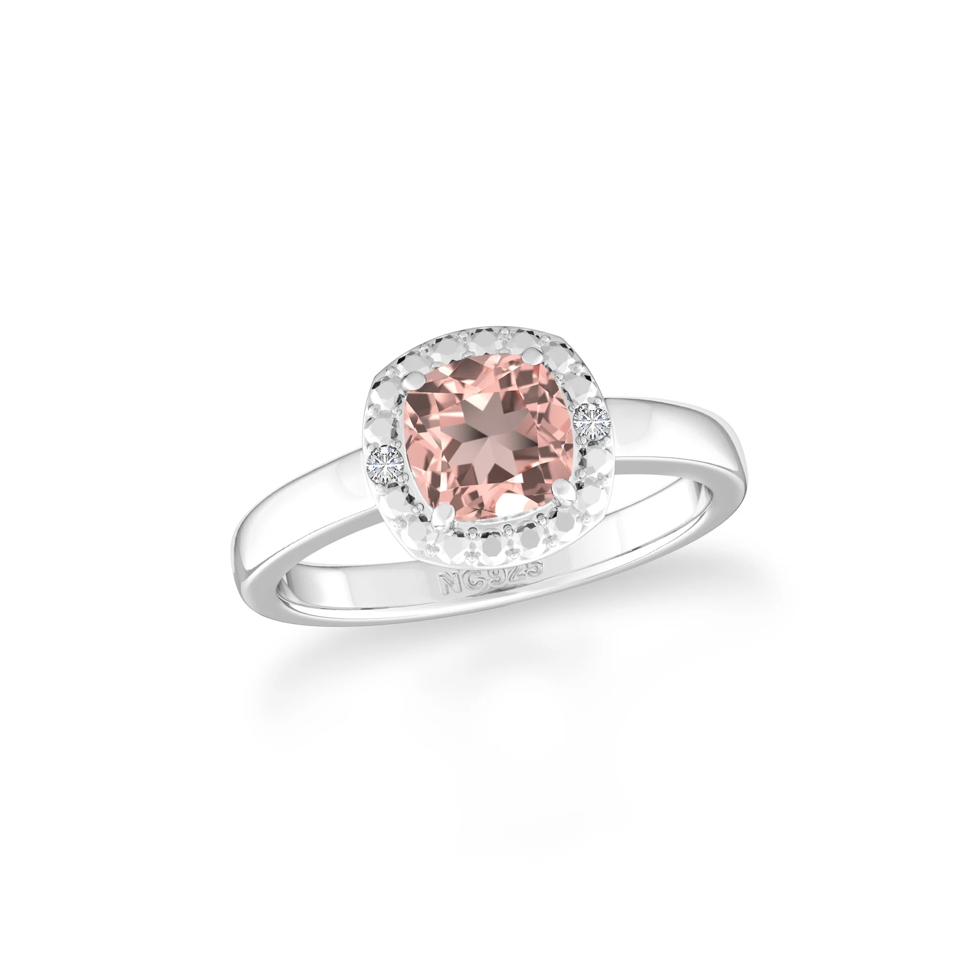 morganite prong-set ring