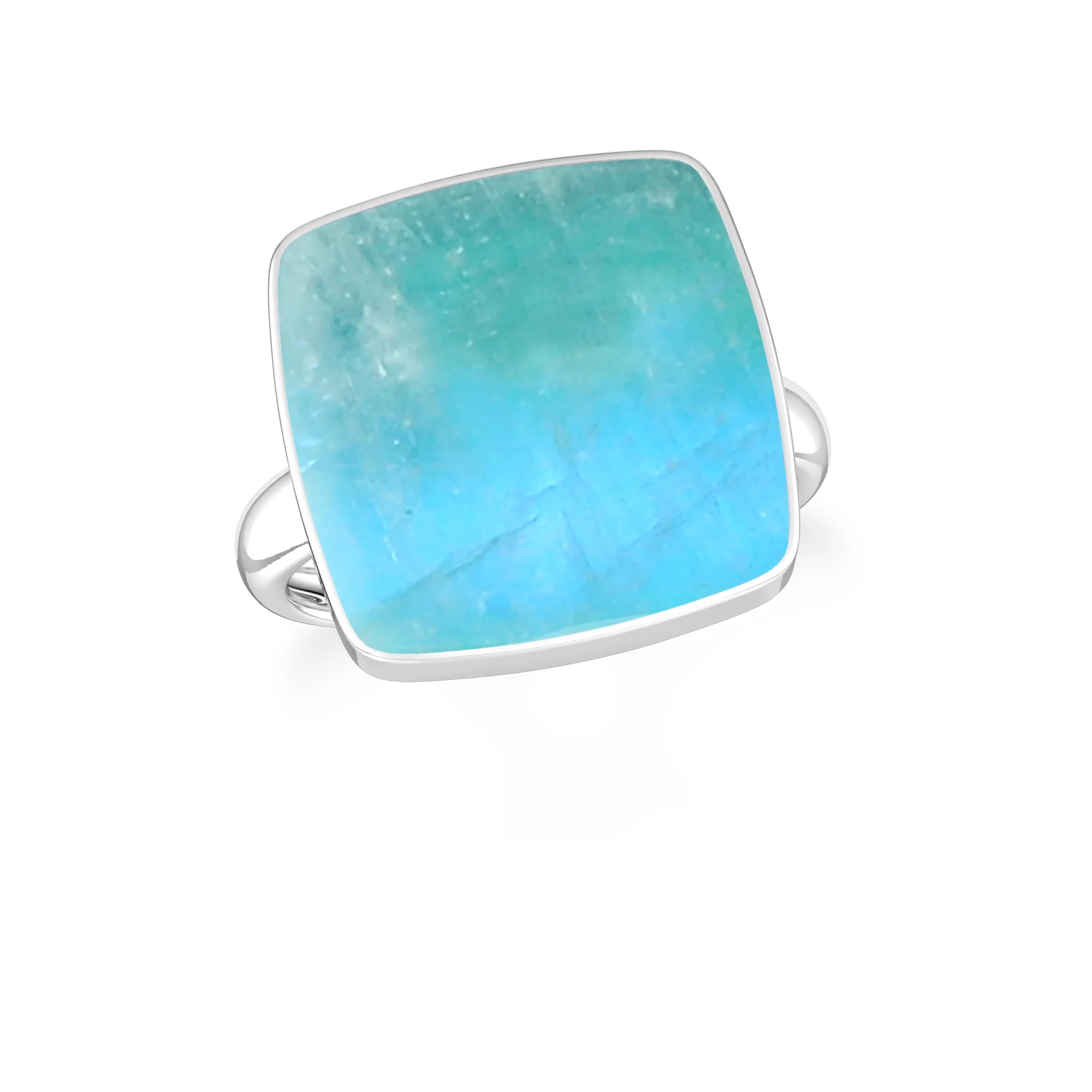 green-moonstone bezel-set ring