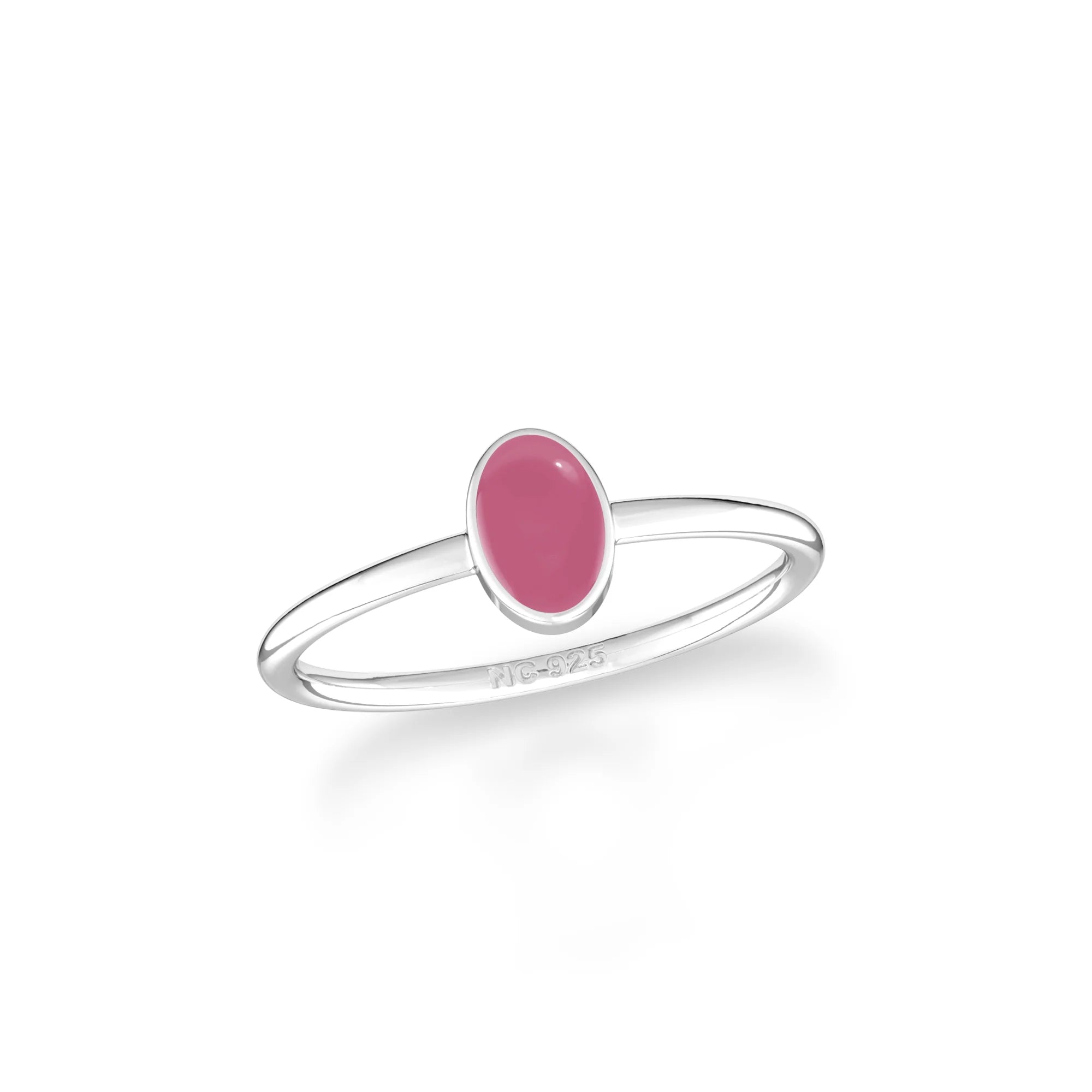 pink tourmaline bezel-set ring