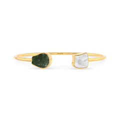 moldavite herkimer twister bracelet