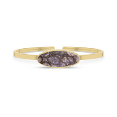 black fossil coral rough bracelet