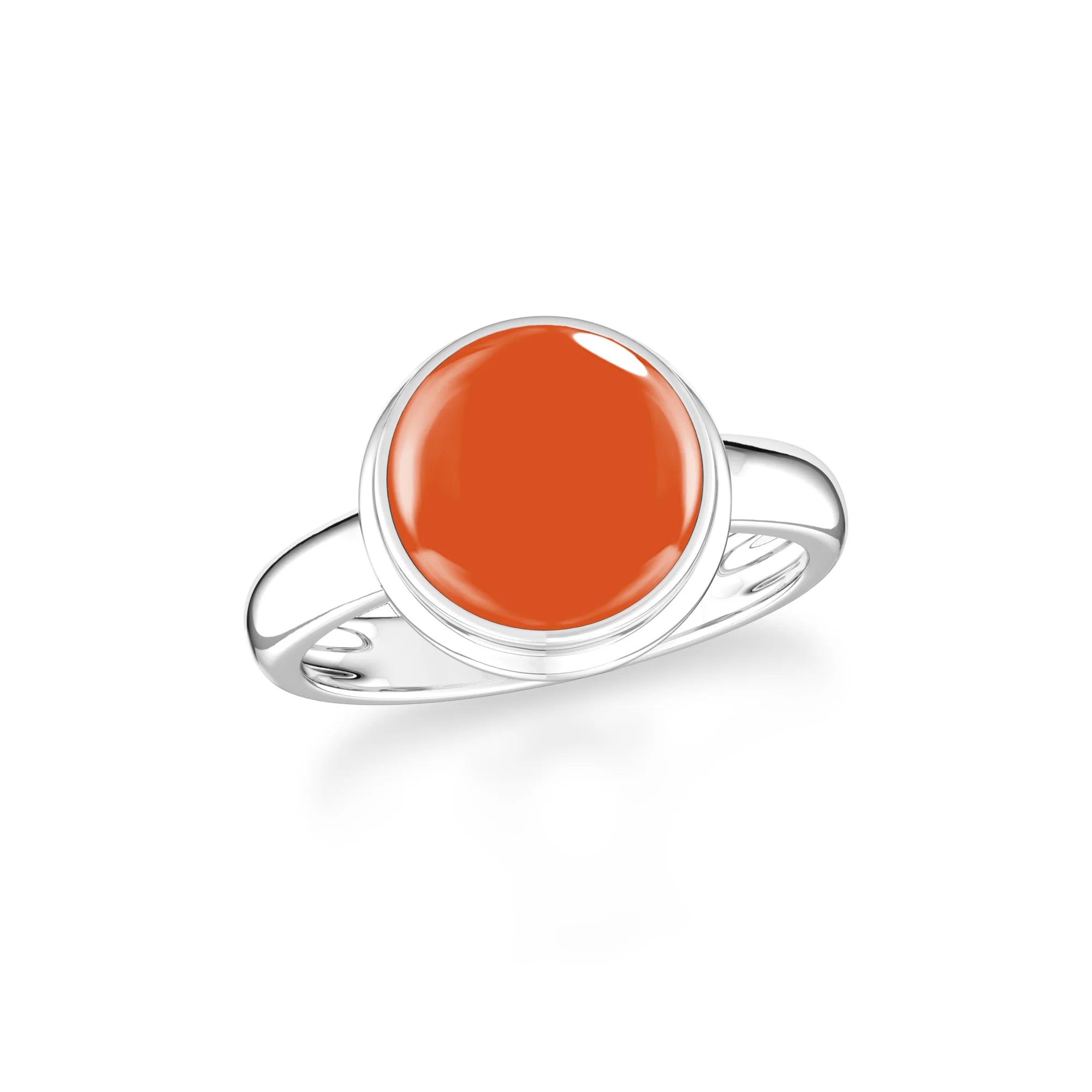 carnelian bezel-set ring