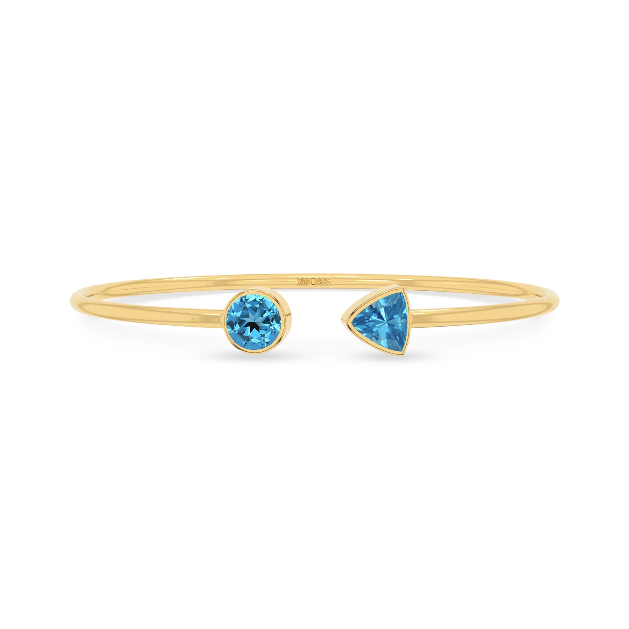 swiss blue topaz cut bracelet