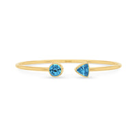 swiss blue topaz cut bracelet