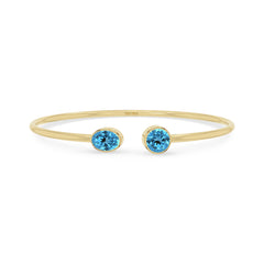 swiss blue topaz cut bracelet