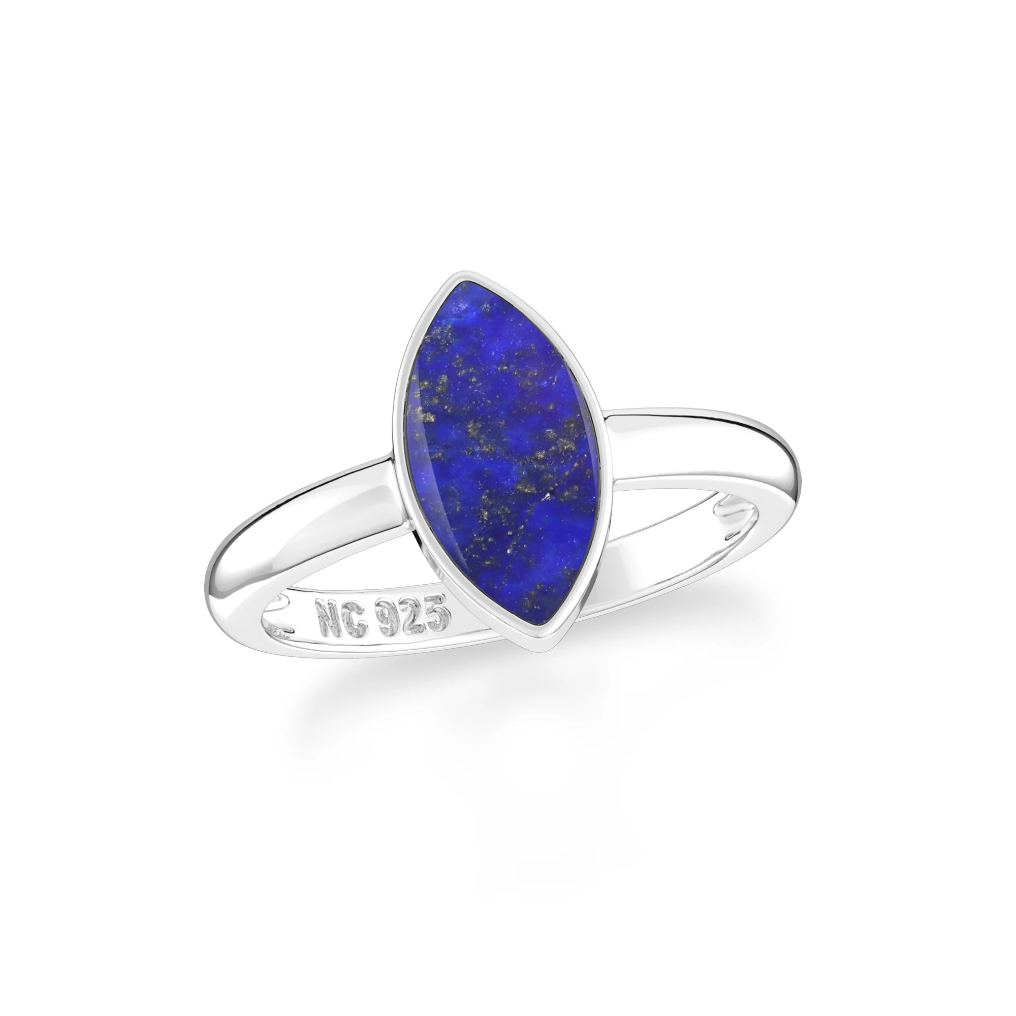 lapis lazuli bezel-set ring
