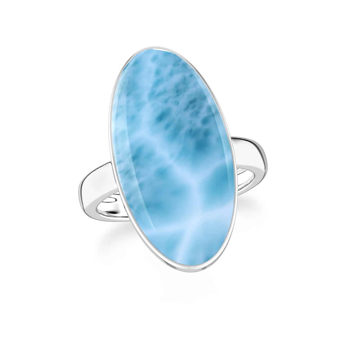 larimar bezel-set ring