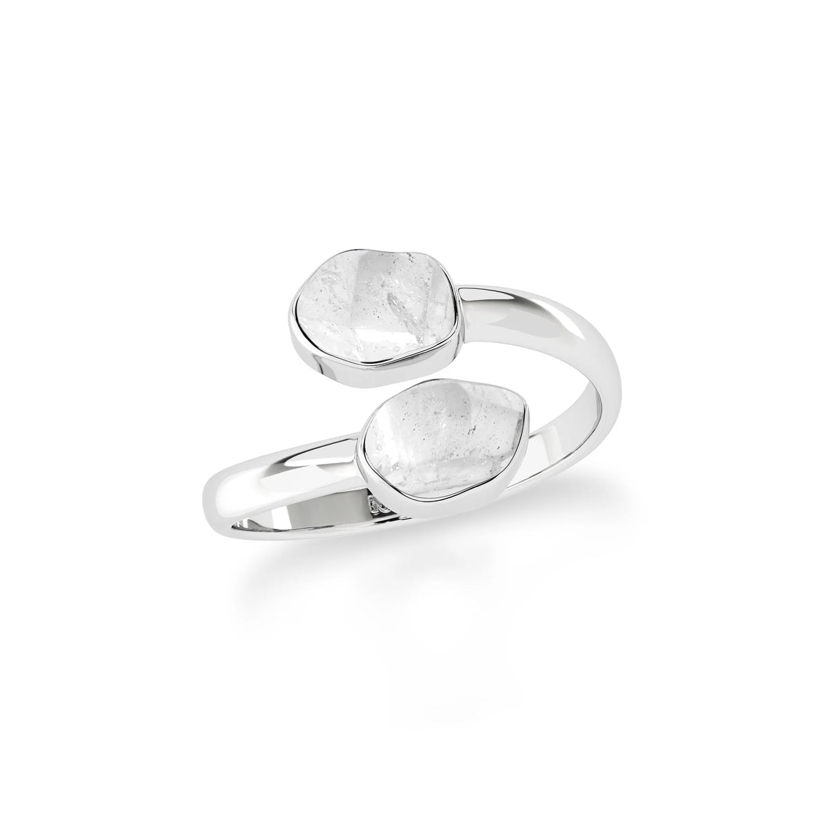 herkimer bezel-set ring