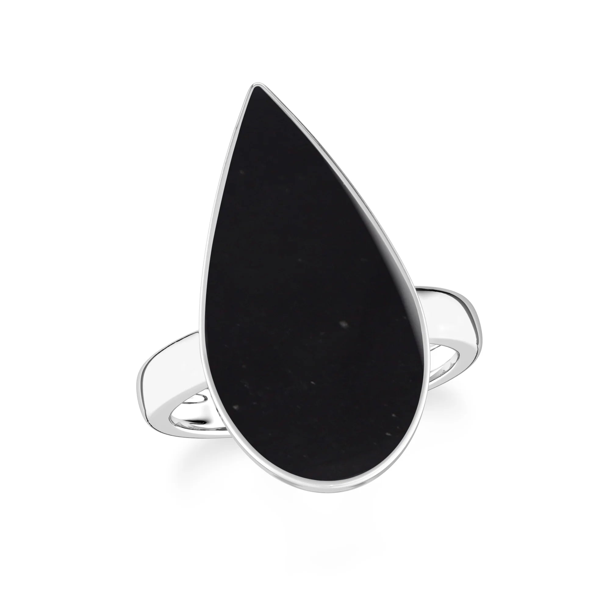shungite bezel-set ring
