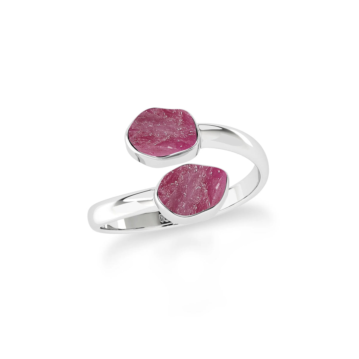 ruby stackable bezel-set ring