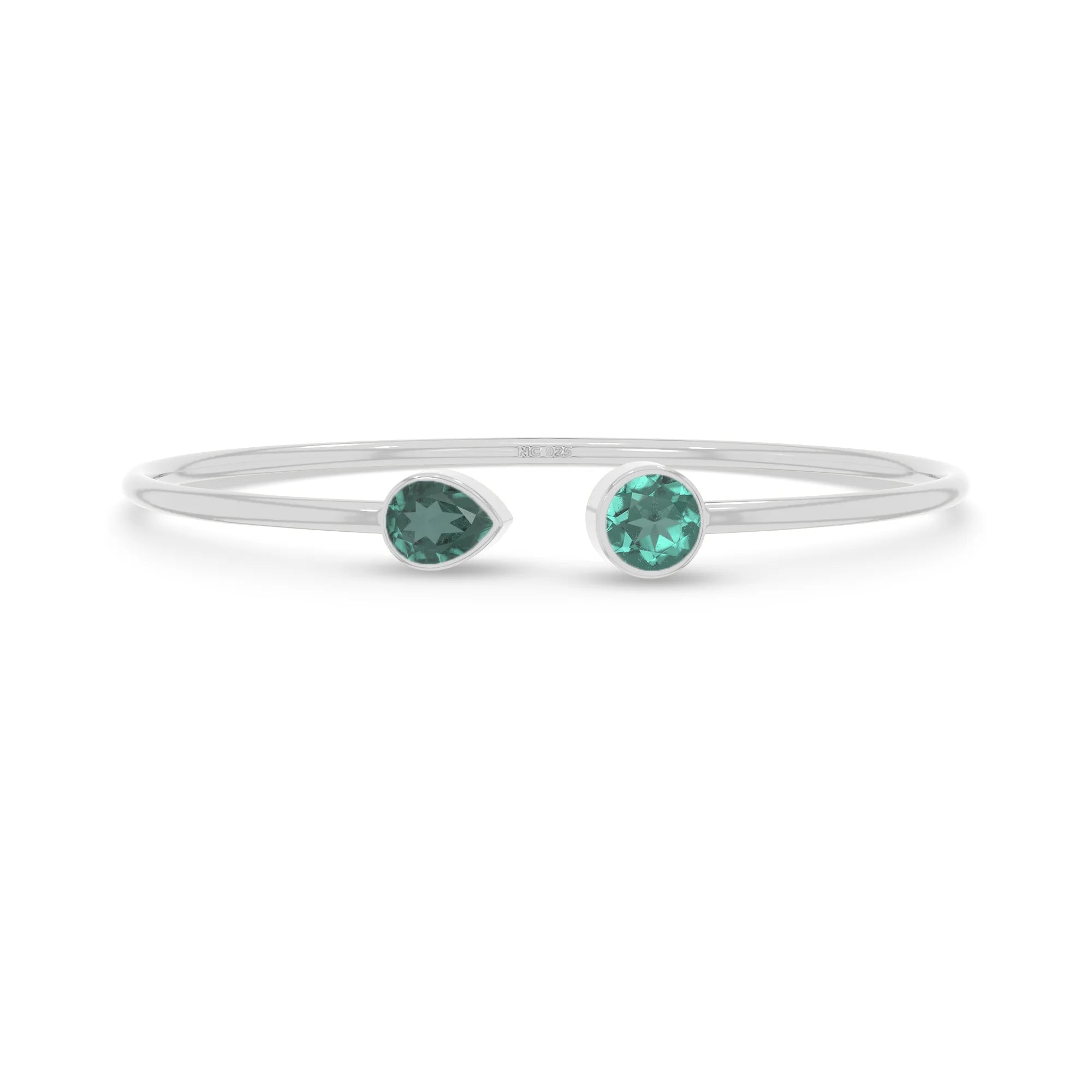 green tourmaline cut bracelet