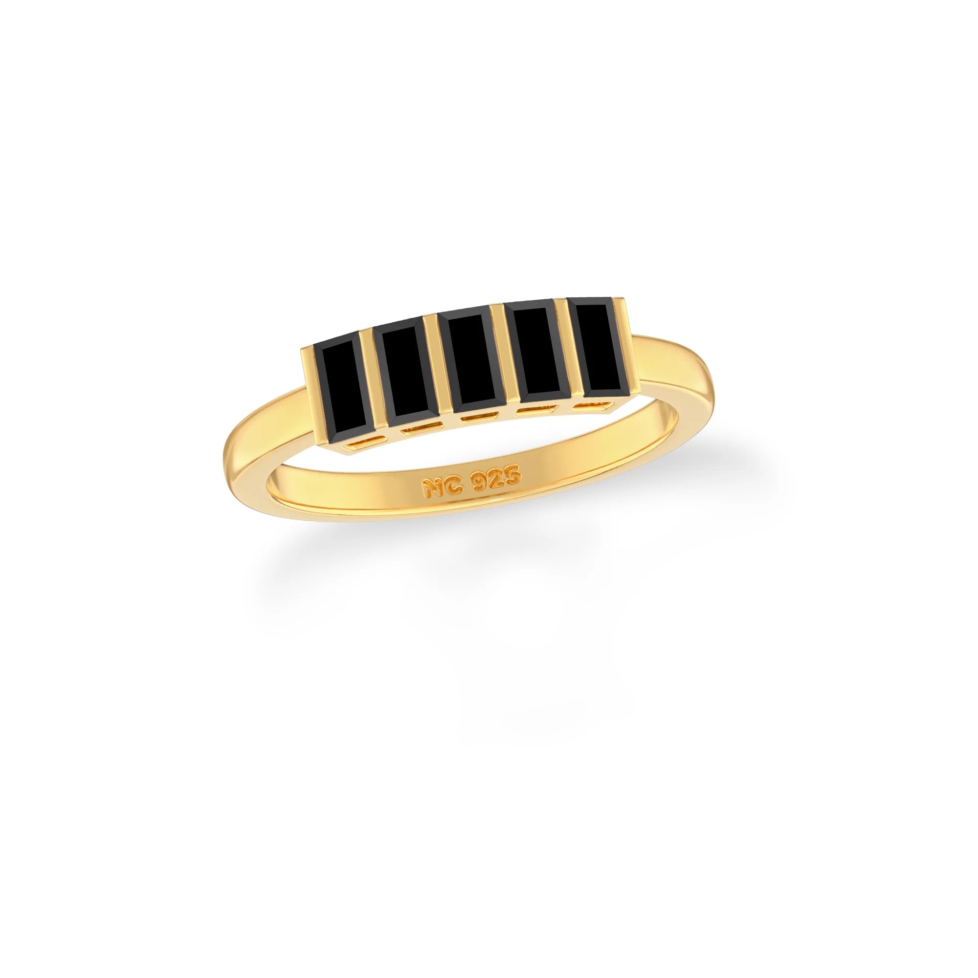 black-onyx bezel set ring