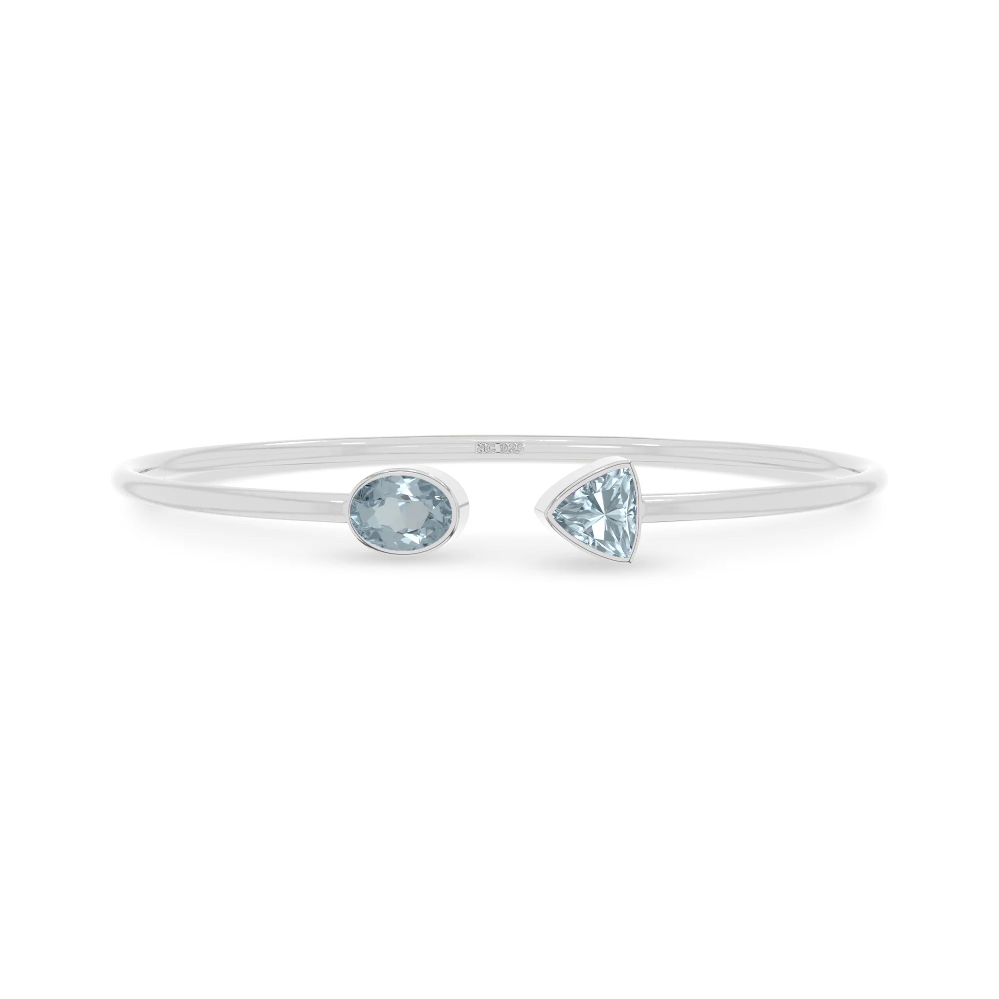 aquamarine cut bracelet