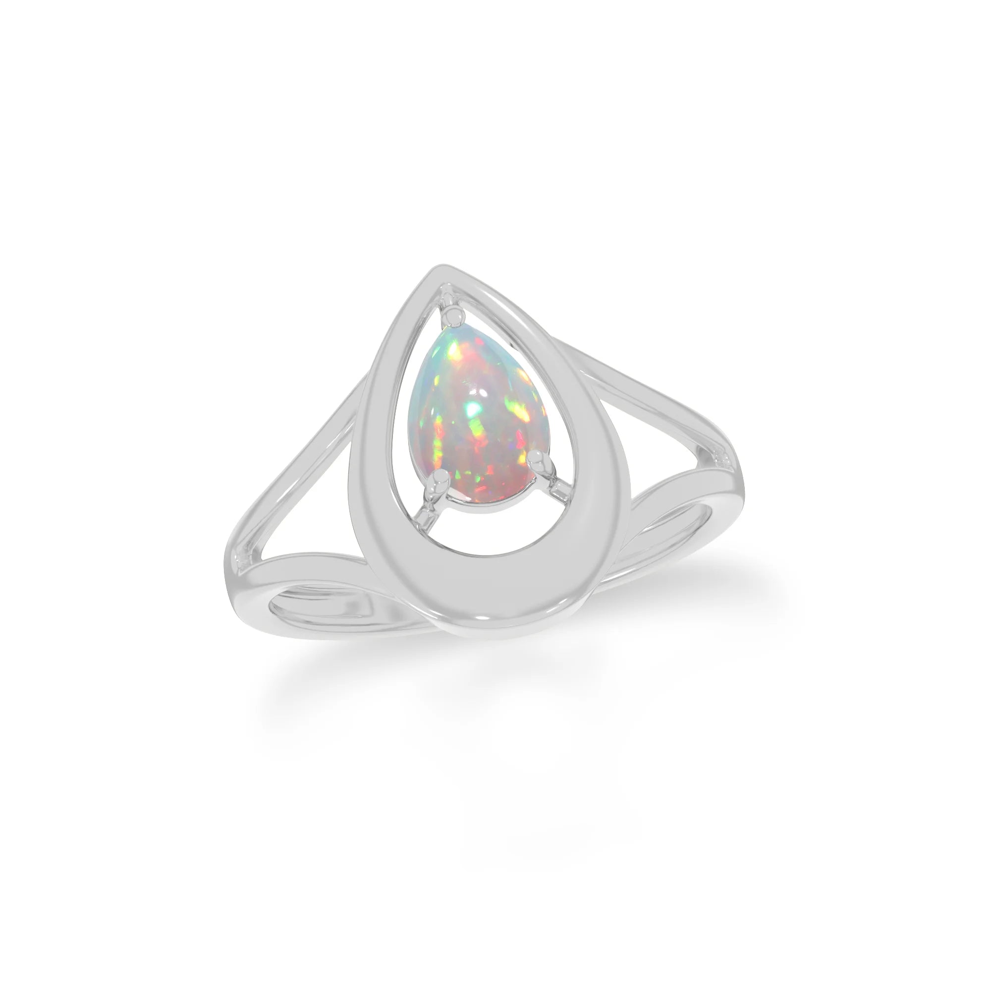 natural ethiopian opal ring for women in sterling silver