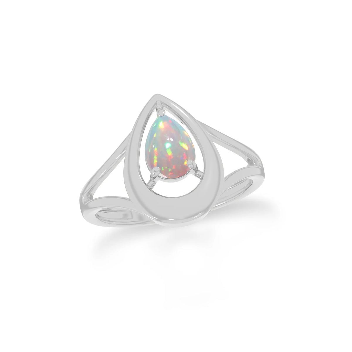natural ethiopian opal ring for women in sterling silver