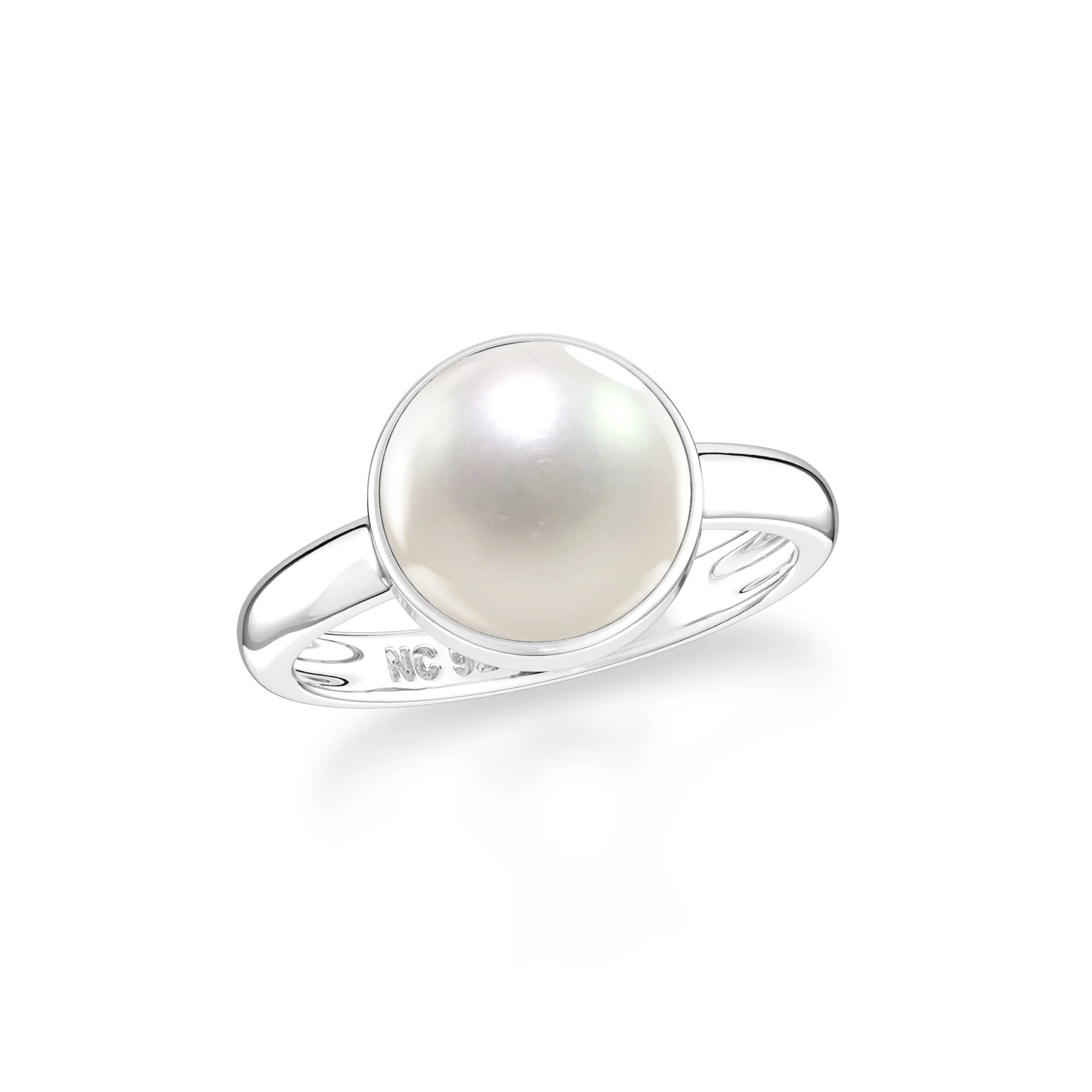 pearl bezel-set ring