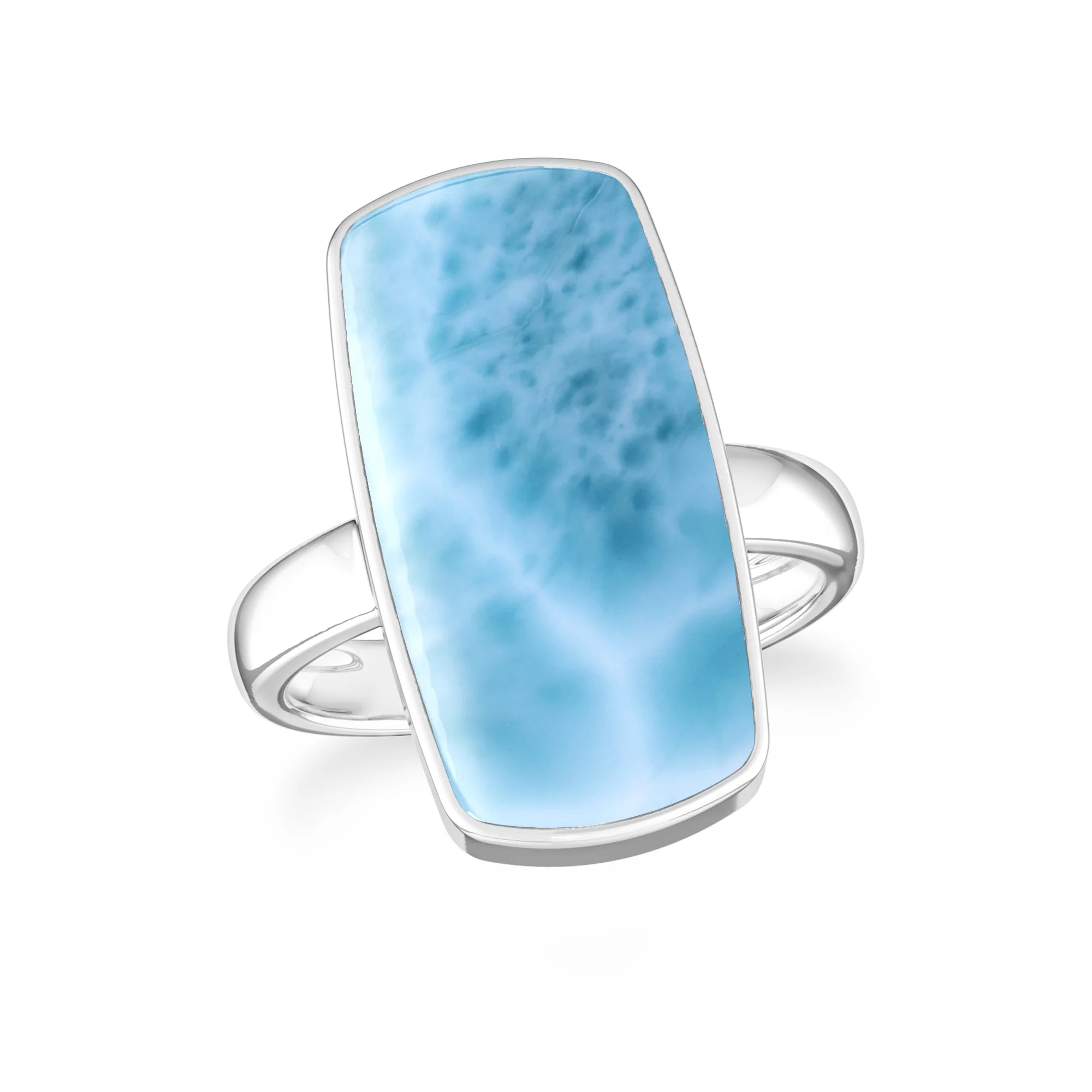 larimar bezel-set ring