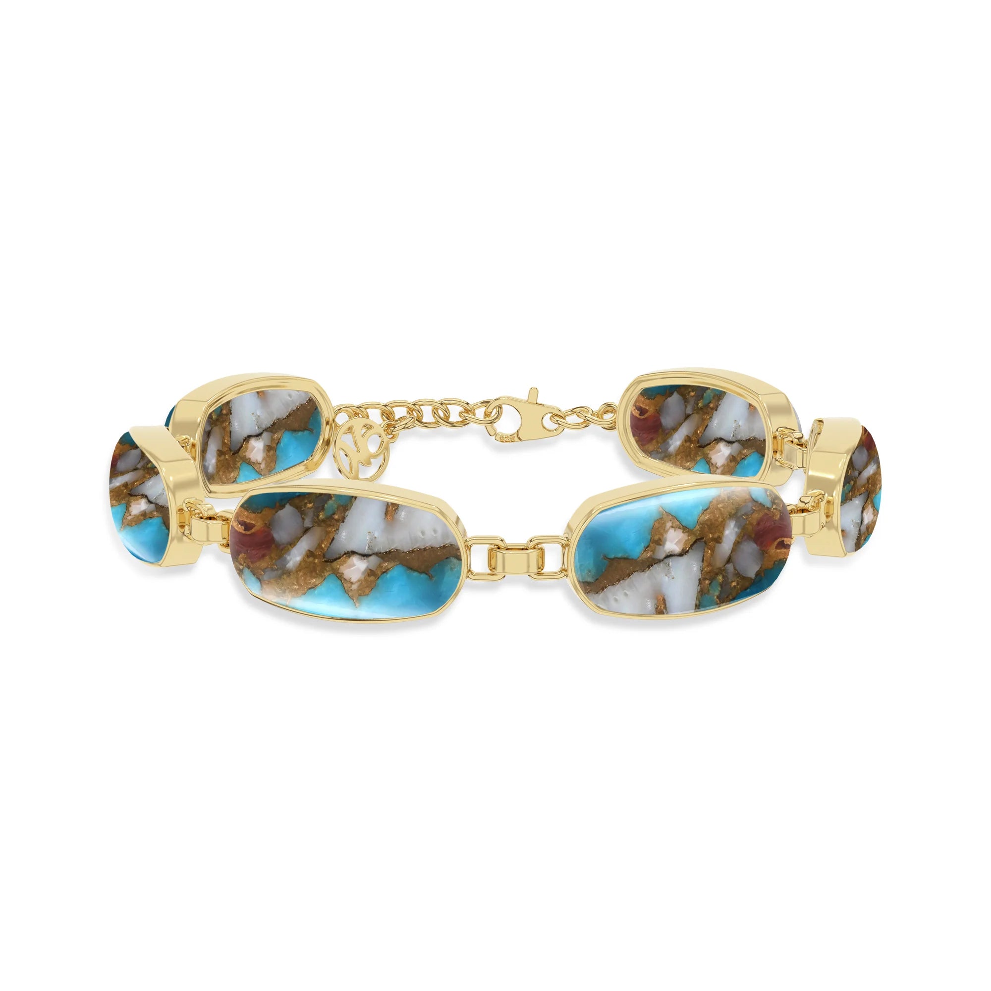 spiny oyster turquoise chain bracelet