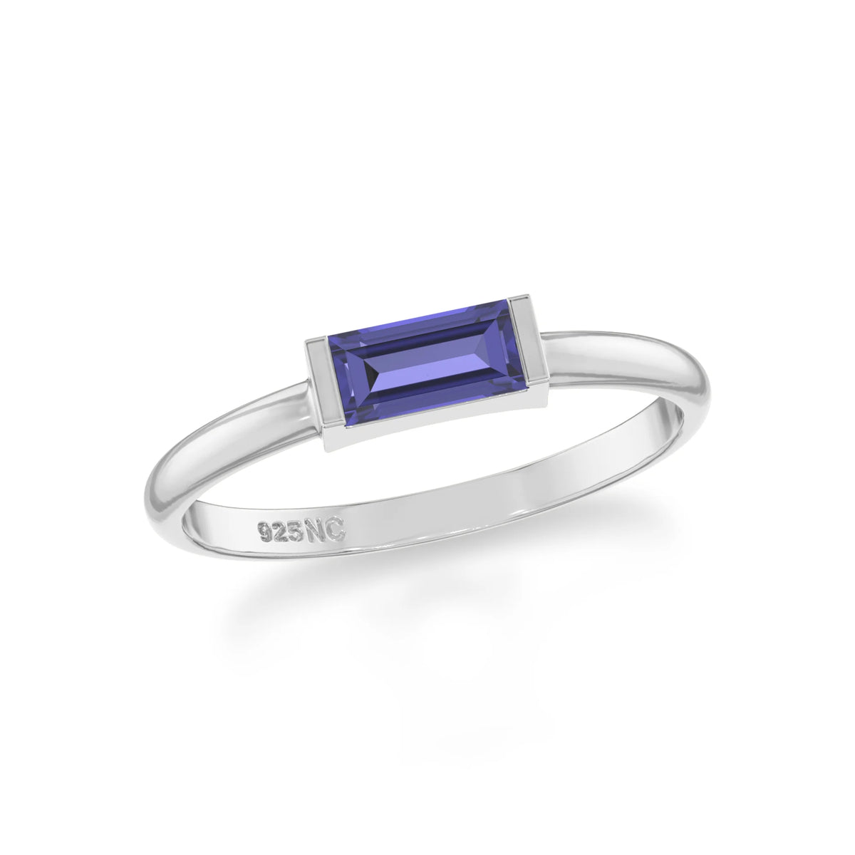 iolite stackable bezel-set ring
