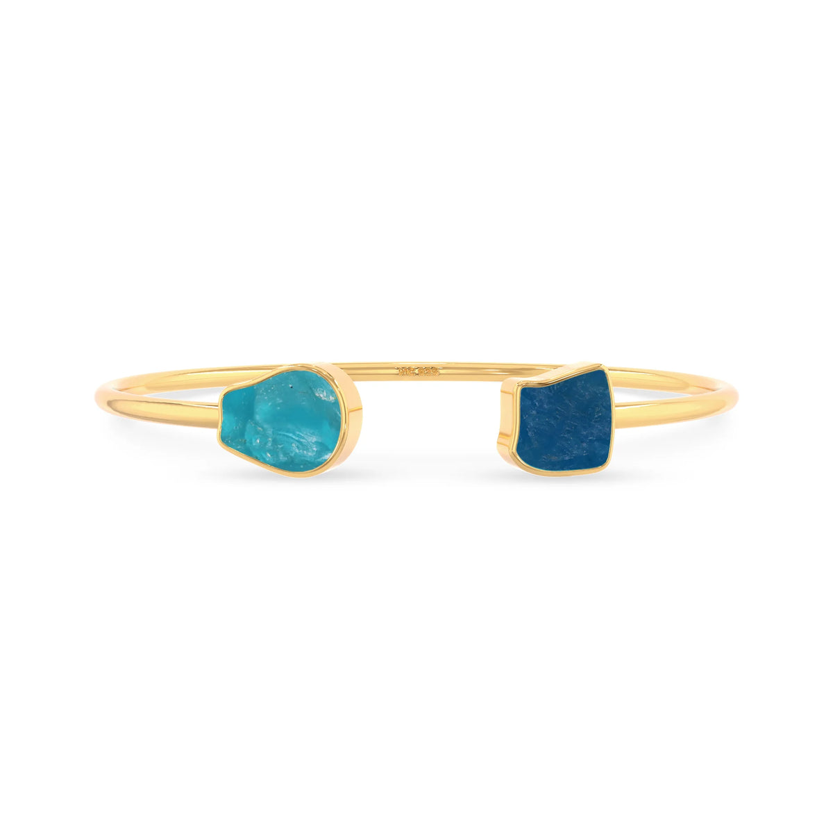 paraiba apatite with neon apatite twister bracelet