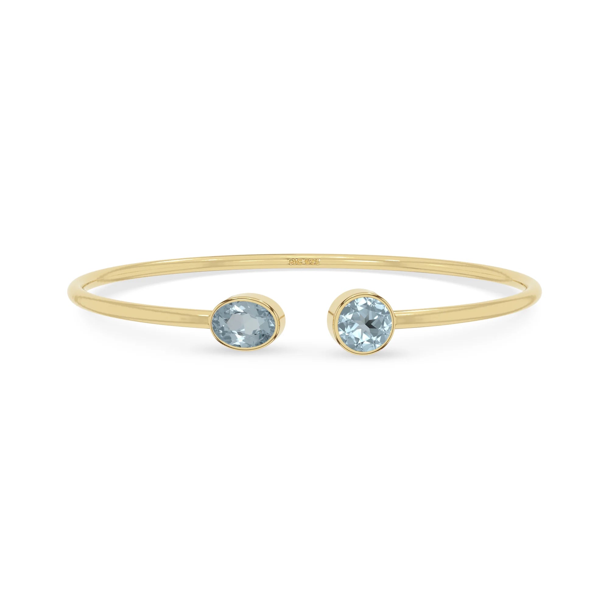 aquamarine cut bracelet