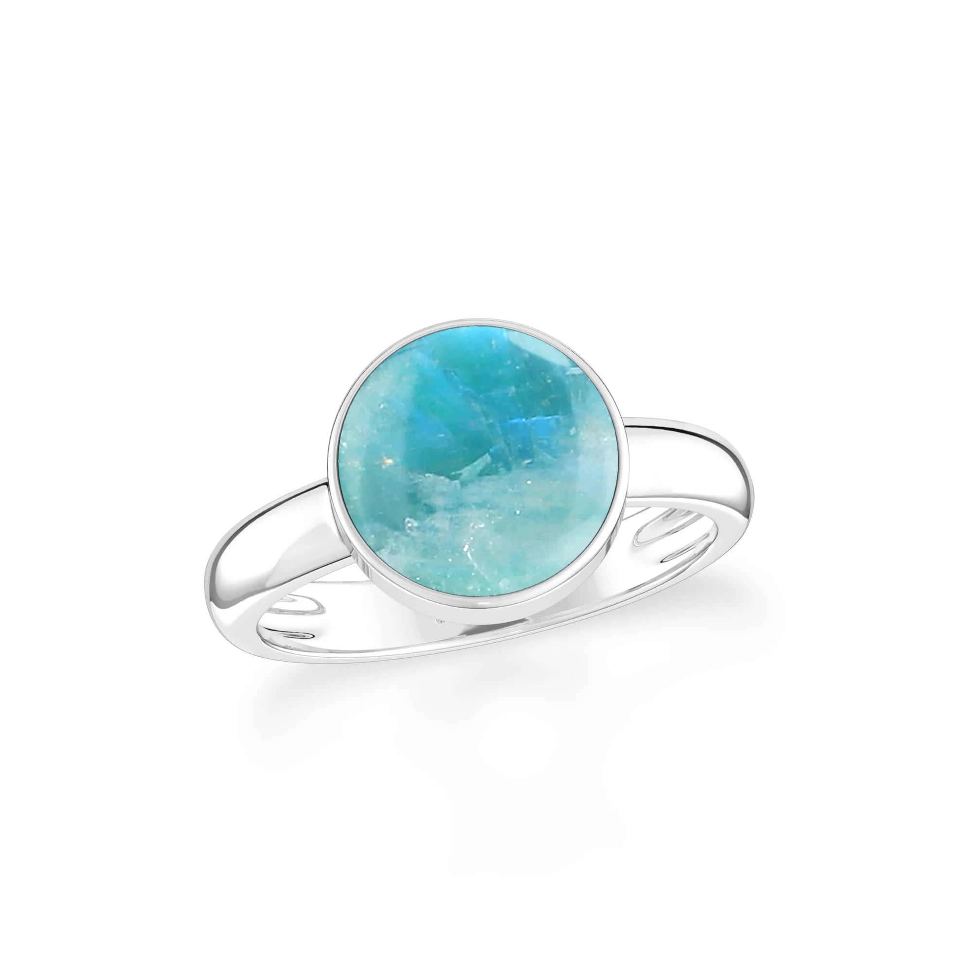 green-moonstone bezel-set ring