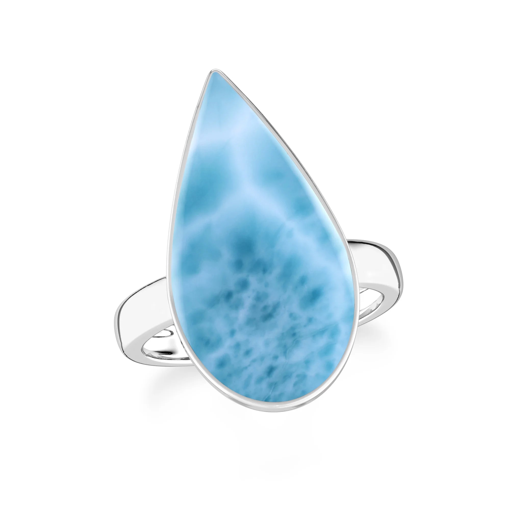 larimar bezel-set ring