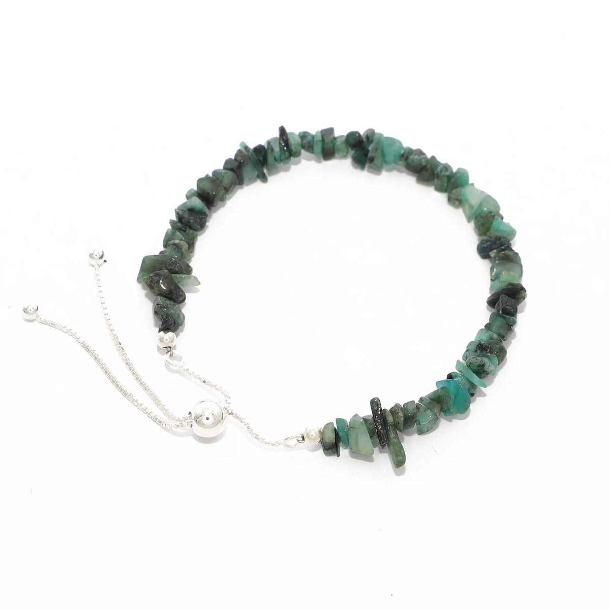 emerald rough bracelet