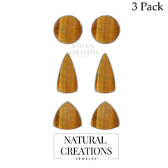 tiger eye cab earrings