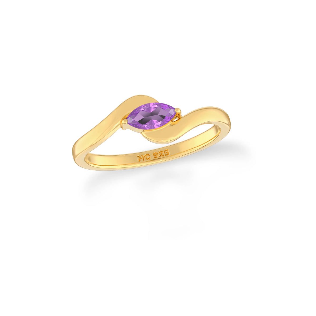 amethyst prong-set ring