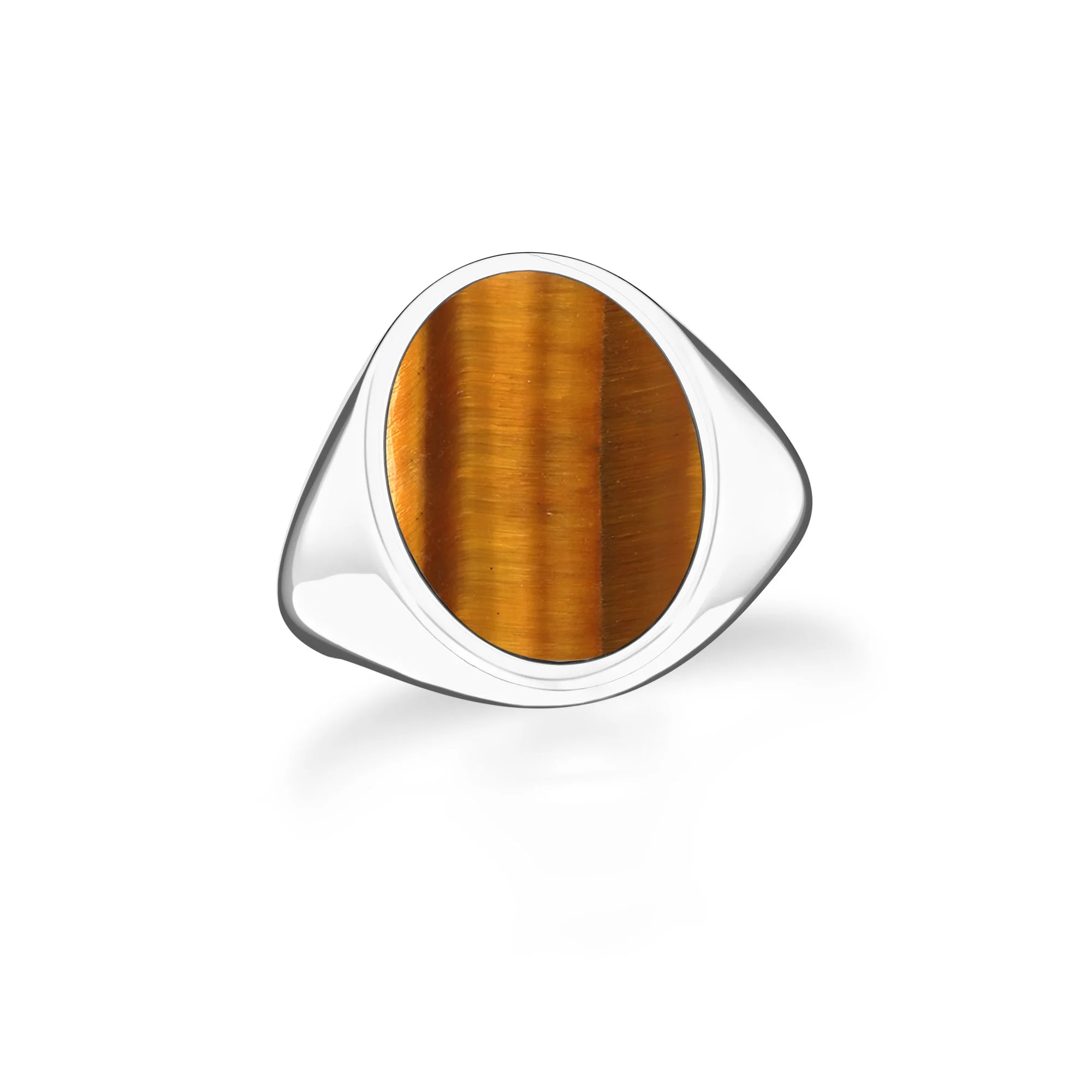 tiger eye prong-set ring