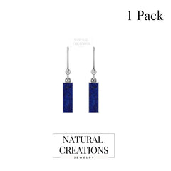 lapis lazuli slice earrings
