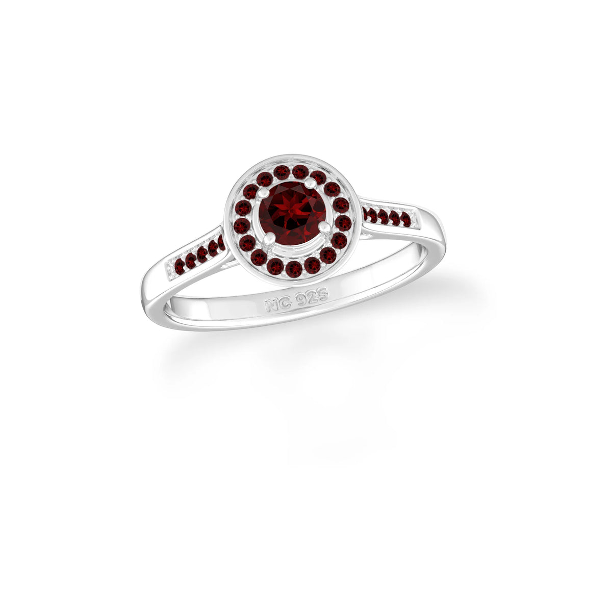 garnet prong-set ring