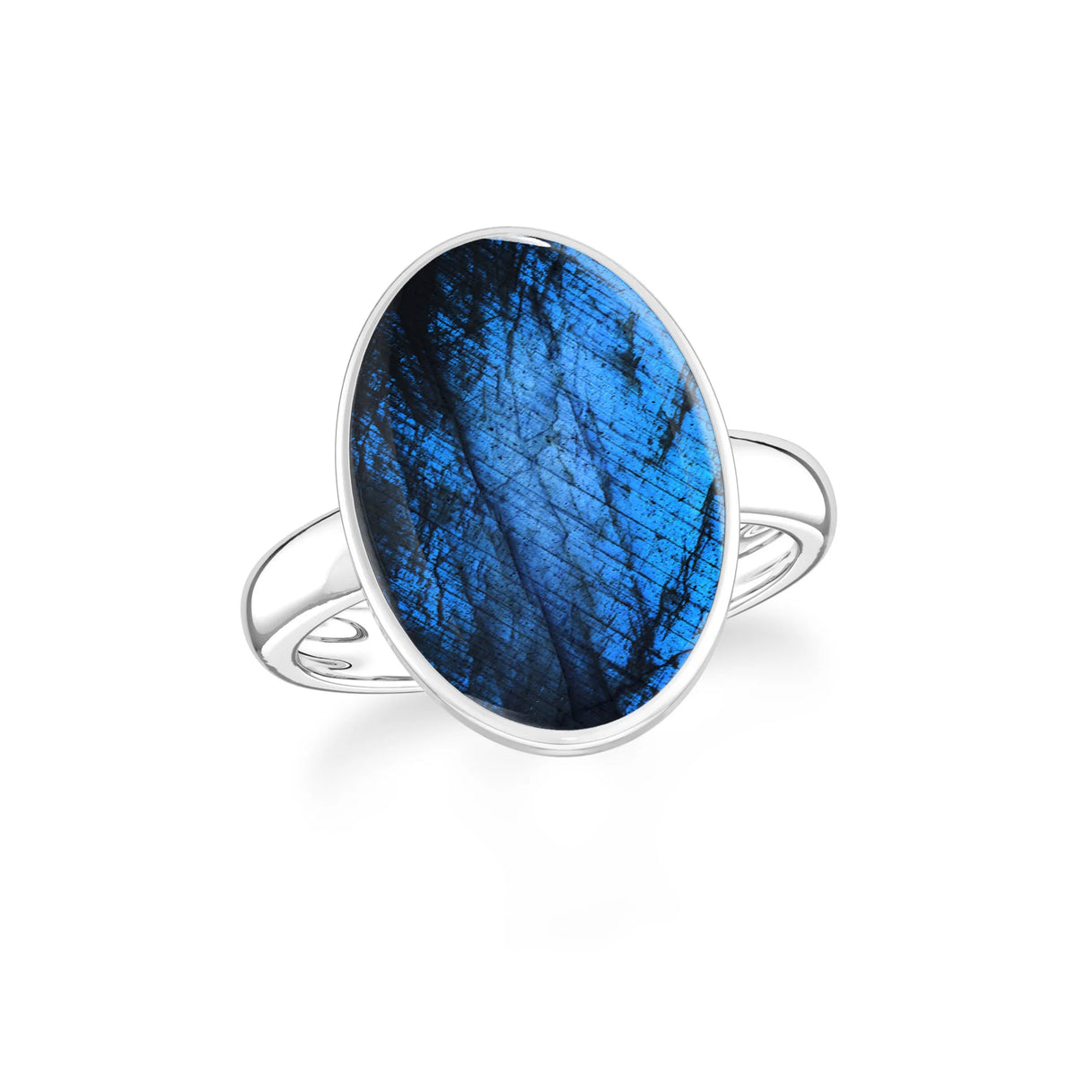 labradorite bezel-set ring