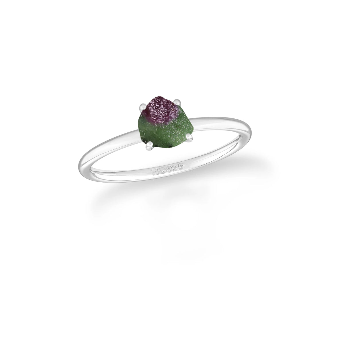 ruby zoisite stackable prong-set ring
