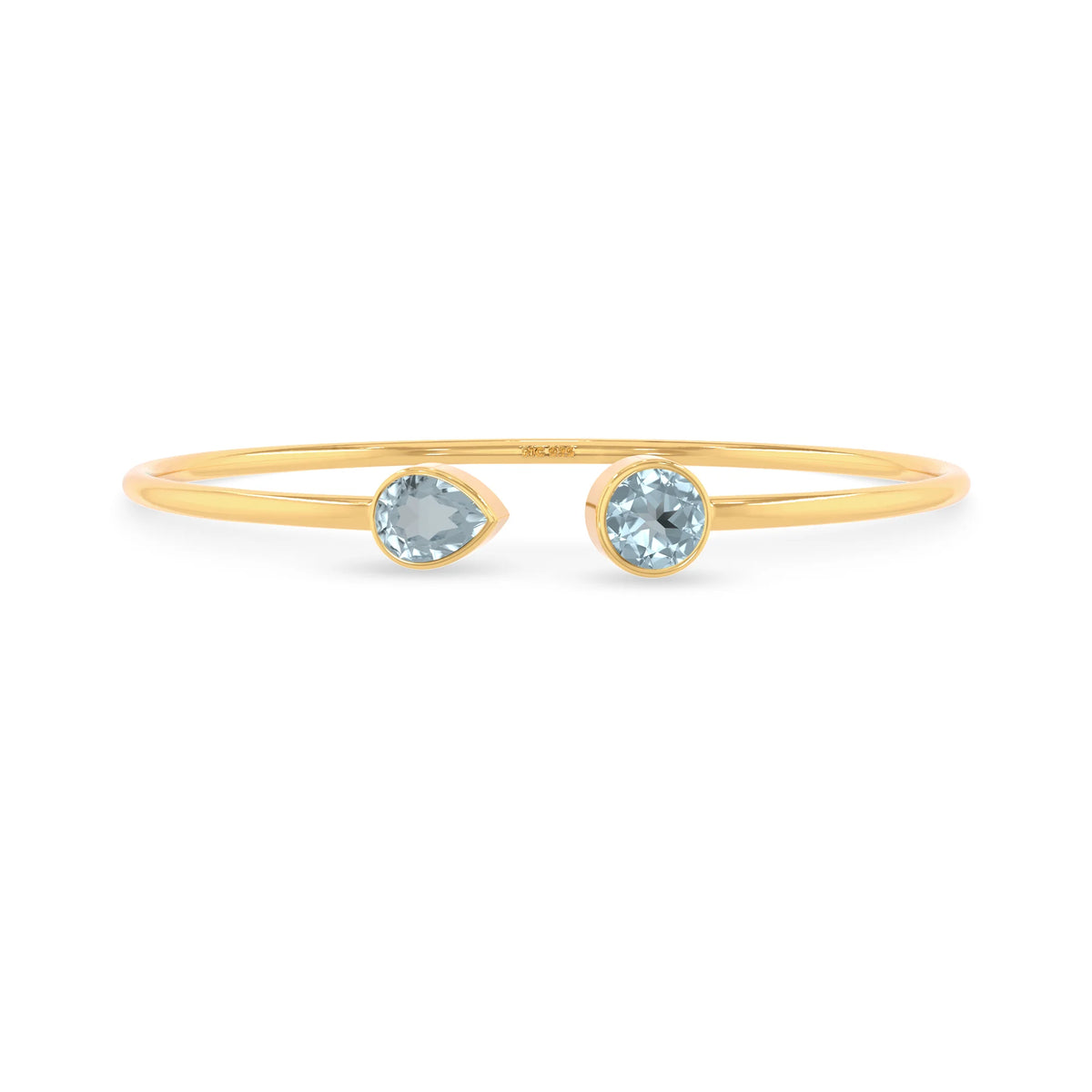 aquamarine cut bracelet