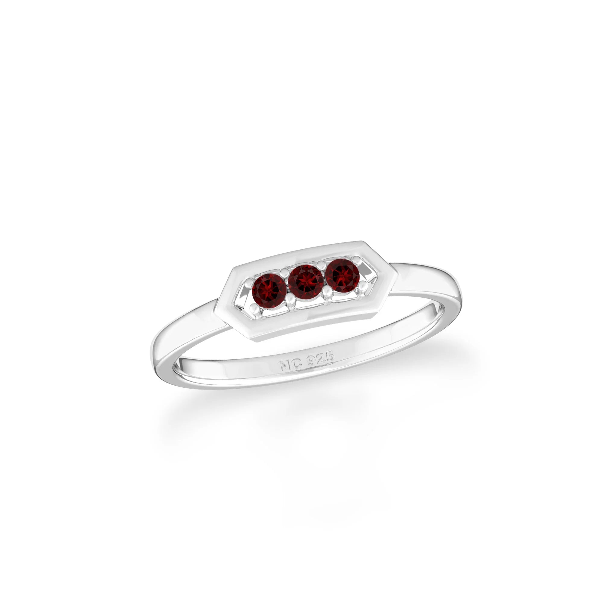 garnet prong-set ring