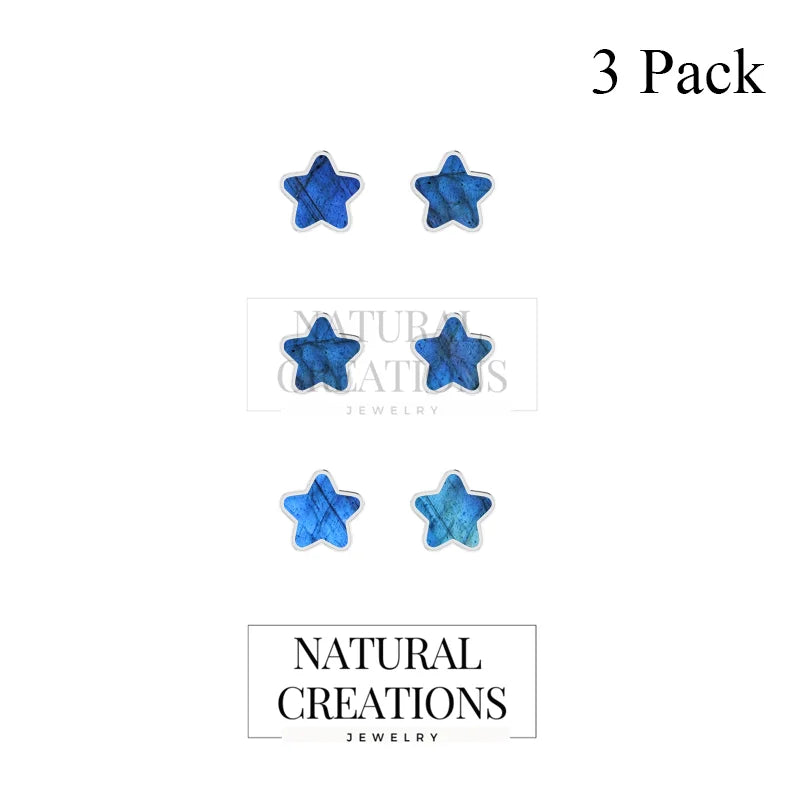 labradorite slice earrings