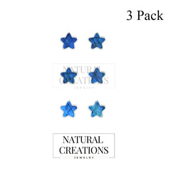 labradorite slice earrings