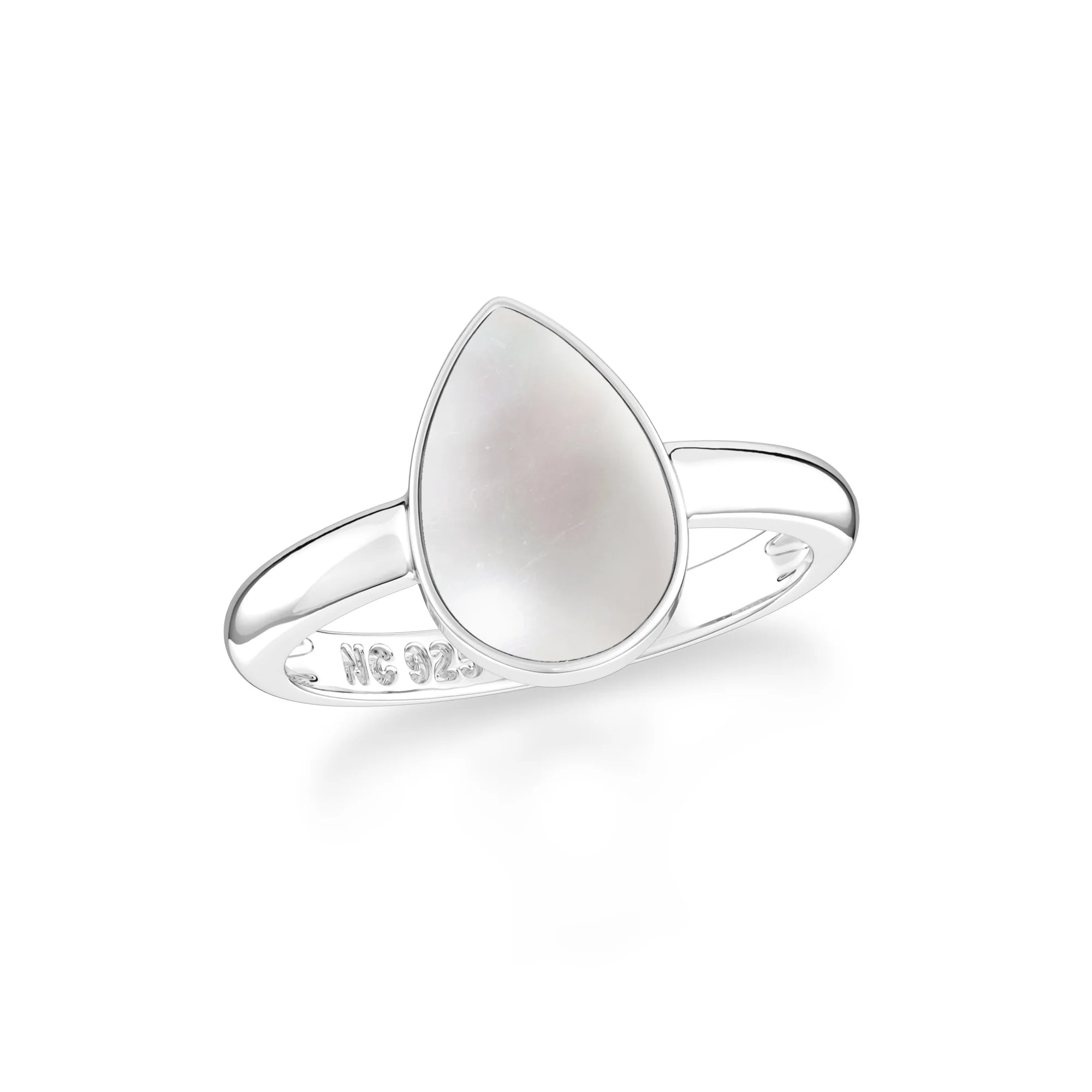 pearl bezel-set ring