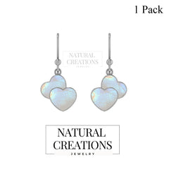 rainbow moonstone slice earrings