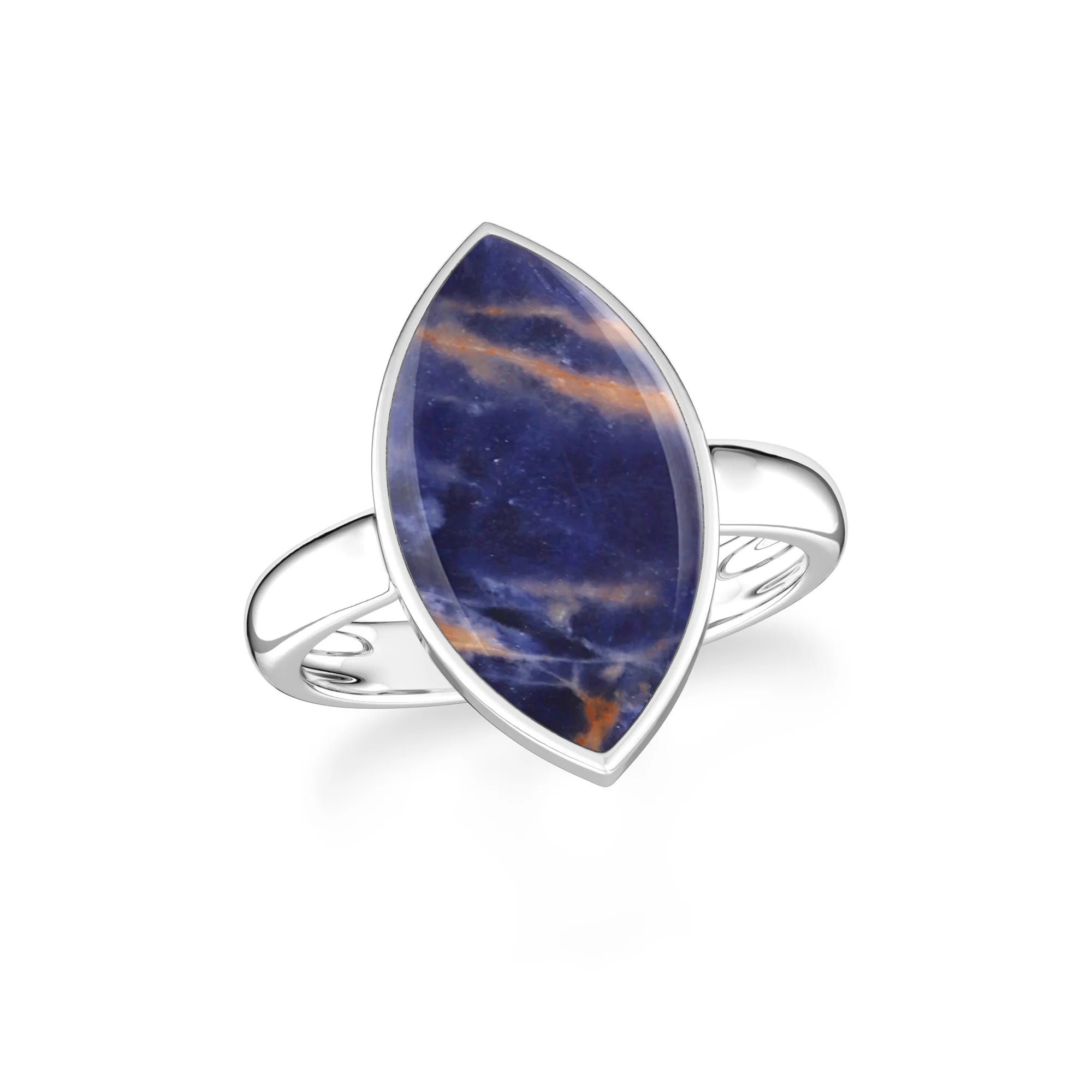 sodalite bezel-set ring