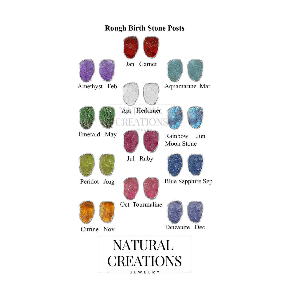birthstone stud earrings