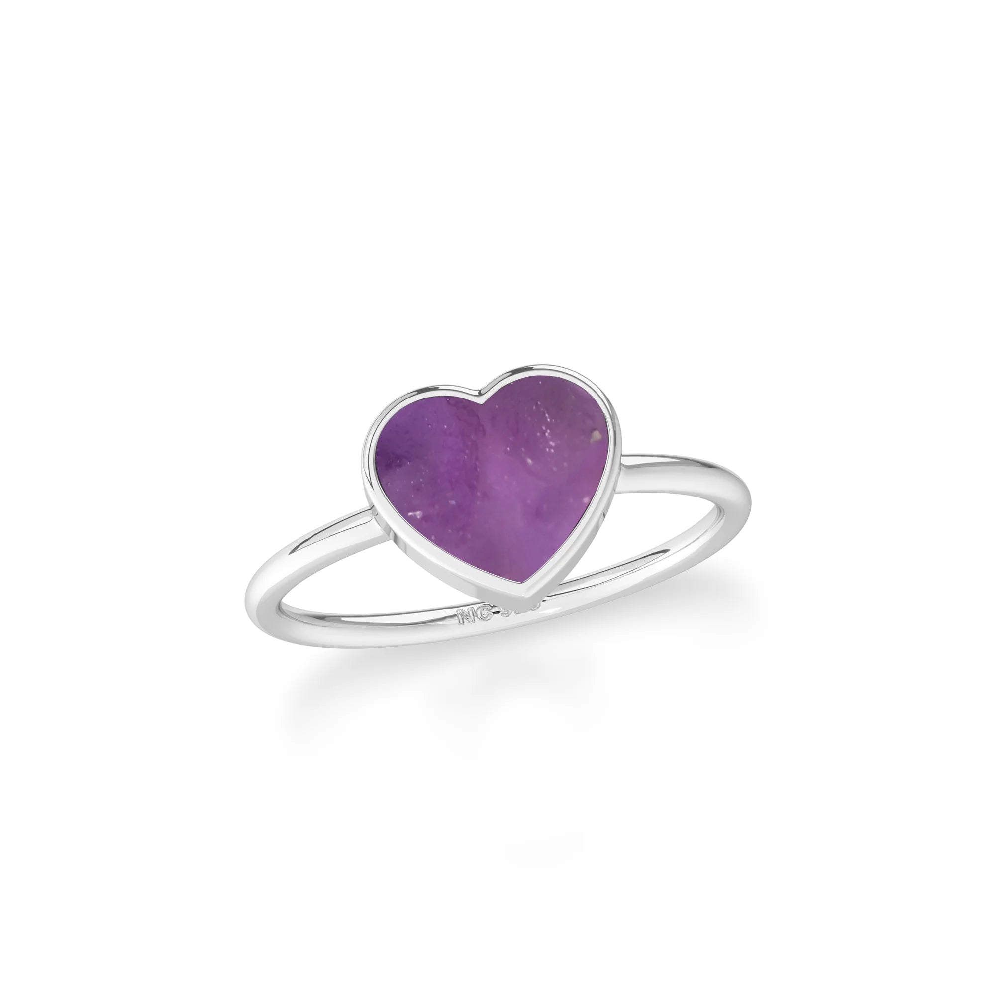amethyst stackable bezel-set ring