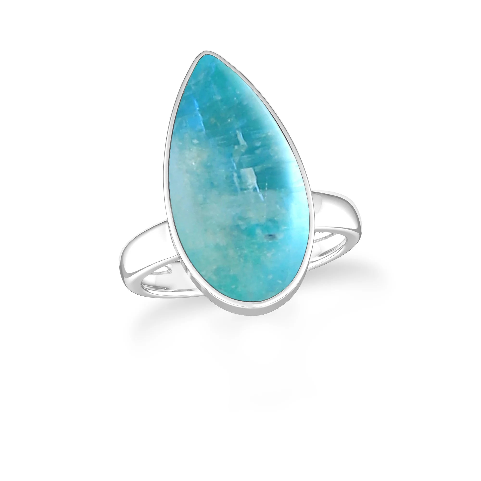 green-moonstone bezel-set ring