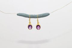 amethyst cut earrings