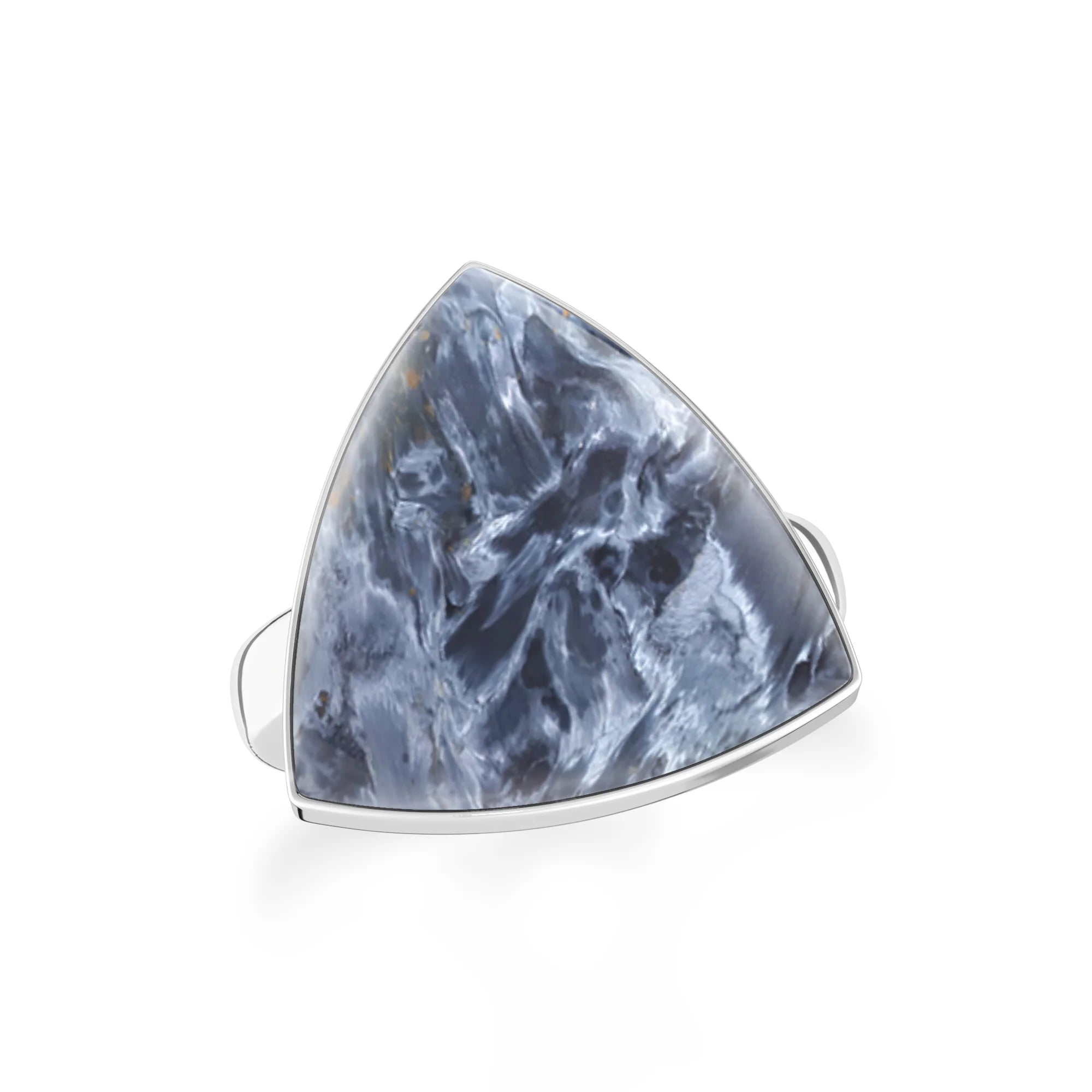 pietersite bezel-set ring